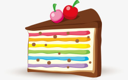 彩虹蛋糕矢量图素材