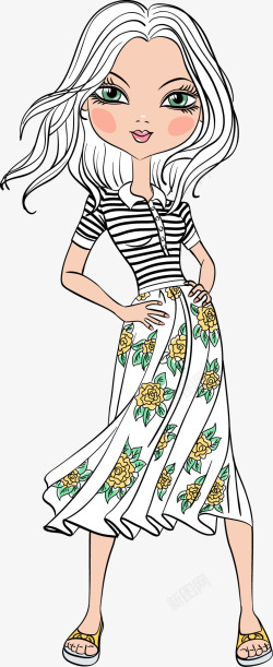 女性插画人物素材