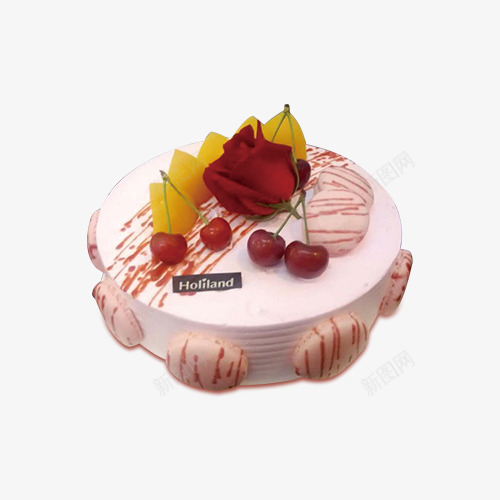 草莓冰淇淋蛋糕png免抠素材_88icon https://88icon.com 樱桃 玫瑰花 粉色蛋糕