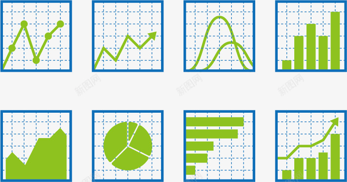 数据分析png免抠素材_88icon https://88icon.com 上升 数据统计 曲线 柱形图 网格纸