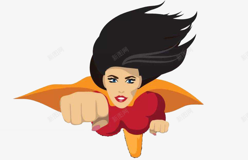 超人妈妈png免抠素材_88icon https://88icon.com 万能妈妈 励志 女性 拳头 橘黄色 母亲 超人妈妈 飞行