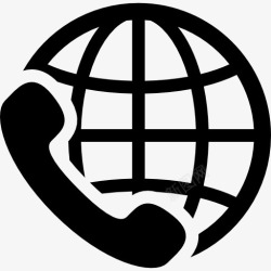 网格星球国际电话服务的标志图标高清图片