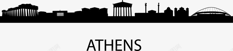 Athens城市手绘png免抠素材_88icon https://88icon.com 城市 城市建筑图 城市线框 建筑 手绘城市图 曲线 线条 线绘 边框 都市