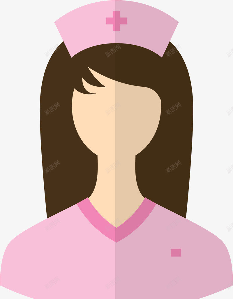 粉色护士矢量图ai免抠素材_88icon https://88icon.com 医院护士 卡通 卡通小护士 女性护士 护士 粉色 矢量图