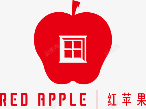 花牛苹果红苹果logo矢量图图标图标