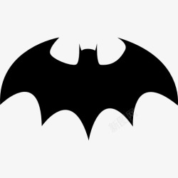 飞蝙蝠带有锋利的翅膀轮廓的蝙蝠图标高清图片