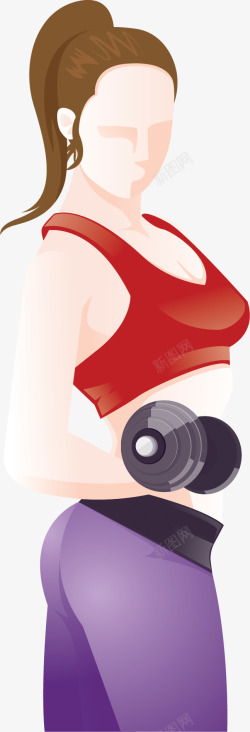 健身房器械锻炼海报矢量图素材