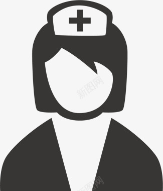 小护士黑色护士图标图标