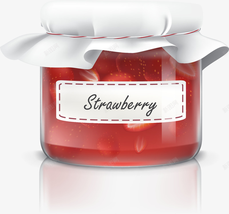 手绘果酱png免抠素材_88icon https://88icon.com 手工果酱 手绘 果酱 樱桃酱 玻璃瓶 红色 草莓酱