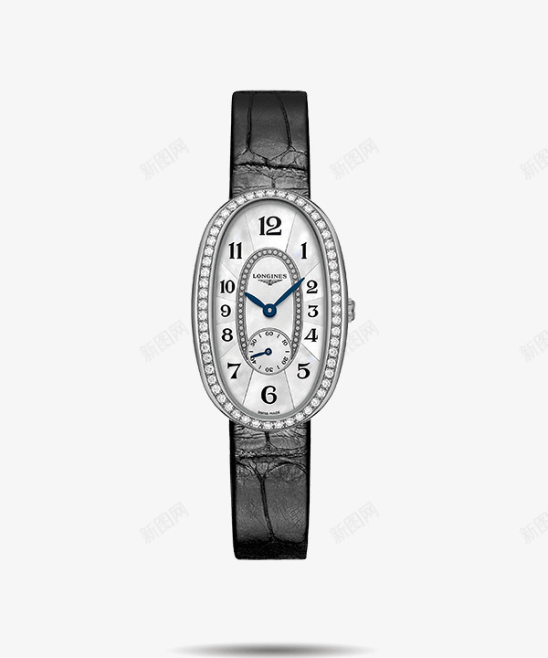 黑色浪琴女表腕表手表png免抠素材_88icon https://88icon.com LONGINES 产品实物 圆舞曲系列 女士手表 手表 机械女表 浪琴 腕表