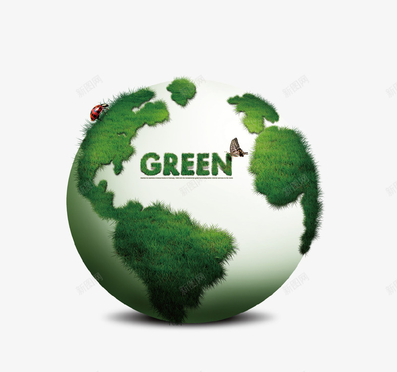 绿色立体创意环保地球插画psd免抠素材_88icon https://88icon.com 创意设计 地球 爱护环境 环保 立体创意 绿色