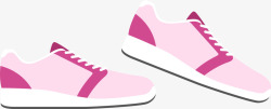 粉色可爱女孩运动鞋素材