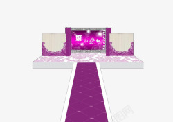 紫色舞台元素素材