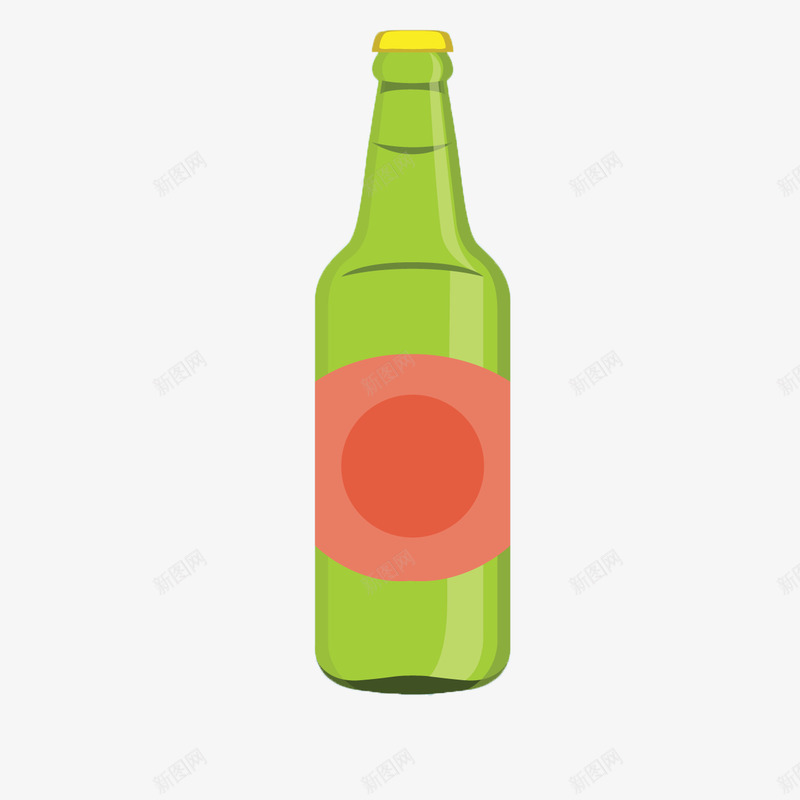 卡通啤酒瓶png免抠素材_88icon https://88icon.com 卡通 啤酒 酒