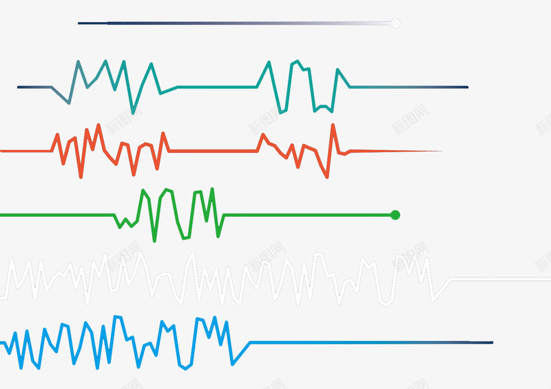 心电图曲线矢量图eps免抠素材_88icon https://88icon.com 彩色心电图线 心电图 心电图线 曲线 矢量图