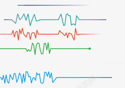 心电图曲线矢量图素材