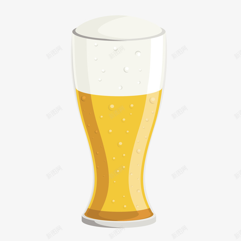 一玻璃杯啤酒矢量图eps免抠素材_88icon https://88icon.com 啤酒 夏天 美食城 解渴 矢量图
