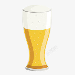 一玻璃杯啤酒矢量图素材