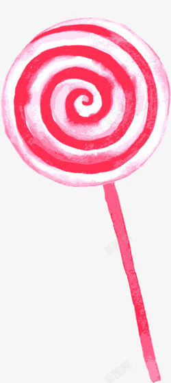 手绘红色棒棒糖素材