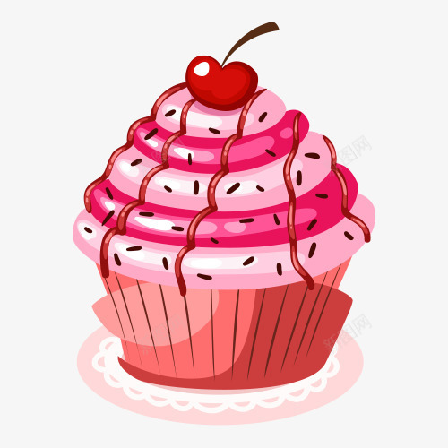 卡通樱桃杯子蛋糕png免抠素材_88icon https://88icon.com 55壁纸 PNG 卡通蛋糕 杯子蛋糕 樱桃口味 甜品