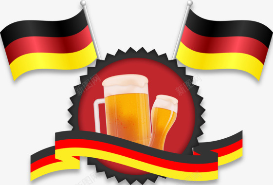 啤酒节艺术字德国啤酒节图标图标