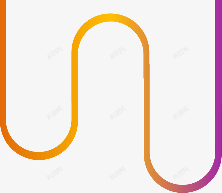 彩色渐变色的时尚曲线线条png免抠素材_88icon https://88icon.com 彩色线条 时尚 曲线 渐变色 装饰线条