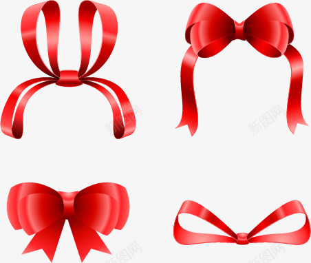 丝带png免抠素材_88icon https://88icon.com 可爱 圣诞礼品 插图 礼品 符号 红色 蝴蝶结 领带