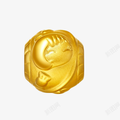 周大福快乐宝宝黄金转运珠png免抠素材_88icon https://88icon.com 产品实物 周大福 快乐宝宝 珠宝 转运珠 黄金