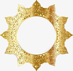 圆形镂空金属装饰素材