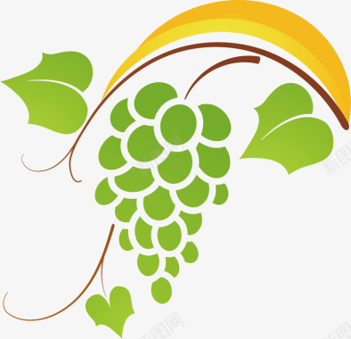 饮料酒水葡萄白酒logo矢量图图标图标