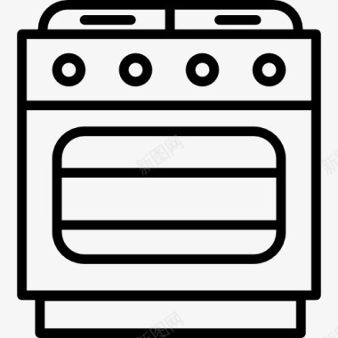 烹饪海报厨房烤箱图标图标