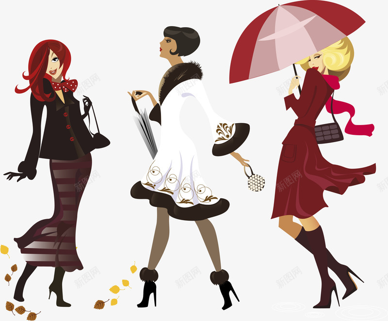 行走的美女png免抠素材_88icon https://88icon.com 撑着伞的女性 穿白大衣的女性 穿高跟鞋的美女