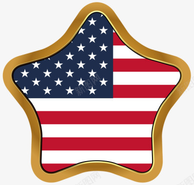 金色边框美国国标图标图标