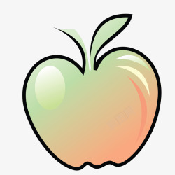 彩色简笔水果苹果矢量图素材