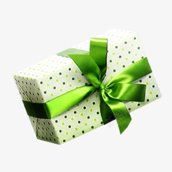绿丝带礼品盒素材
