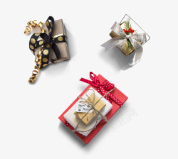 圣诞节元素3个礼品盒素材