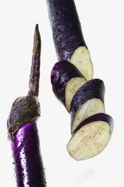 切开的茄子紫色茄子高清图片