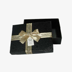 黑色蝴蝶结巧克力包装盒素材