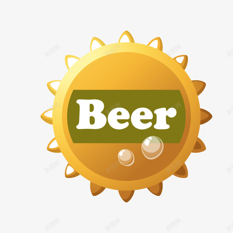 啤酒瓶盖png免抠素材_88icon https://88icon.com beer 瓶盖 酒水 餐饮