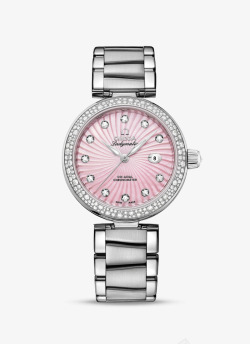 手表欧米茄粉色腕表女表素材
