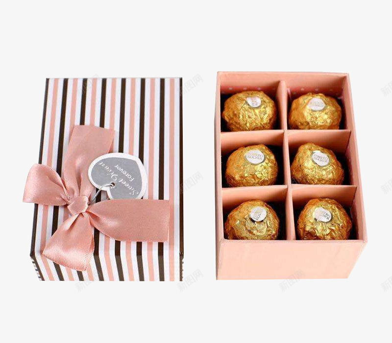 条纹巧克力包装盒png免抠素材_88icon https://88icon.com 包装盒 巧克力 巧克力包装盒 条纹粉色 空盒子 糖果