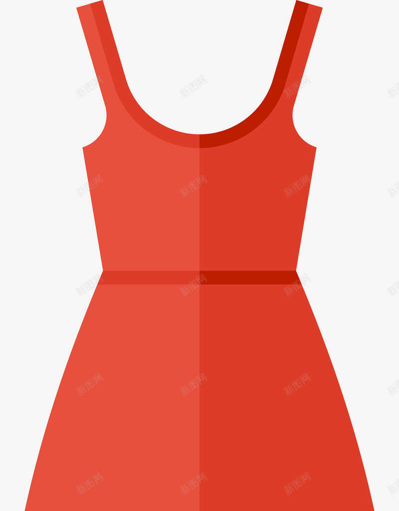 红色卡通裙子png免抠素材_88icon https://88icon.com 女装 女裙 服饰 红色吊带裙 红色裙子 衣服 衣物 衣裙 装饰图案