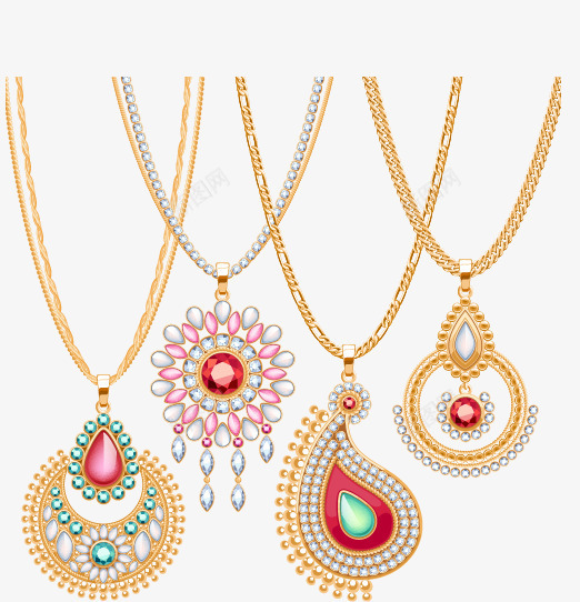 奢华金项链钻石png免抠素材_88icon https://88icon.com 2 黄金金项链钻石奢华水晶高档珠宝首饰珠宝服饰生活百科矢量素材