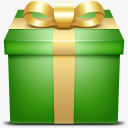绿色礼物彩盒箱目前礼品素材