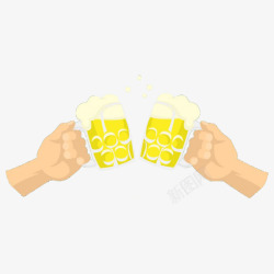 喝啤酒的人素材