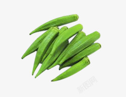 绿色秋葵蔬菜素材