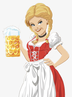 粉红色头发的人德国啤酒高清图片