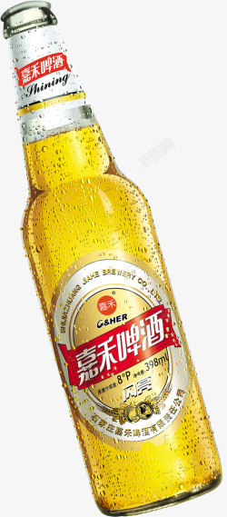 黄色嘉禾啤酒素材