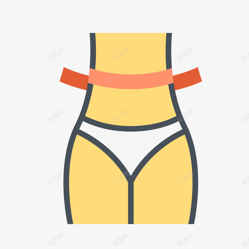 女性腰围测量png免抠素材_88icon https://88icon.com 女性 测量 腰围 软尺