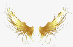 金色飞蝶美丽的翅膀高清图片